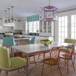 Colorful Kitchen and Kid-Friendly Dining Space