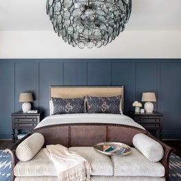 Portfolio: Stunning master bedroom with blue accents