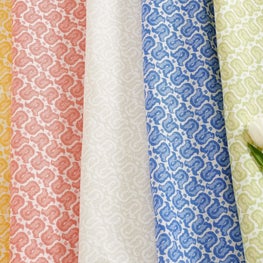 PALM ORLEANS | TULIPES DE MARCHE HAND SCREEN PRINTED ON LINEN COTTON