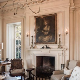 Living Room Fireplace Detail, Longwood Farm, Texas