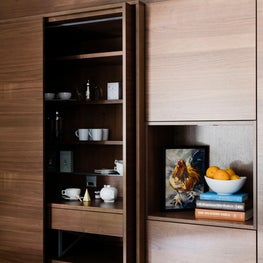 Portfolio: Elegant wood cabinetry in breakfast area