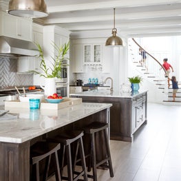 Kitchen with view of Stairs