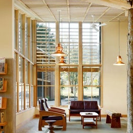 Portola Valley Library, CA : Plantinum LEED certified and "Top 10 Green Projects" AIA East Bay Award Winner  