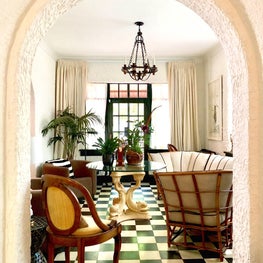 Spanish Colonial Art Deco Sunroom
