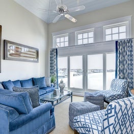 Sitting room in a bayfront Stone Harbor, NJ house