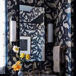 Patterned Powder Room