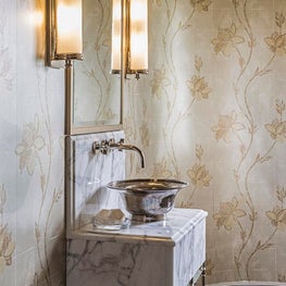 Tudor Revival Powder Room