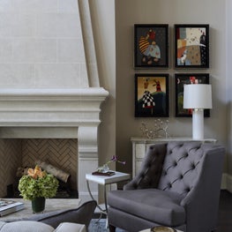 Buckhead Residence Living Room Fireplace Vignette