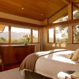 Portola Valley, CA - Master Bedroom, views of surrounding hills