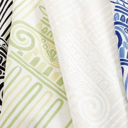 PALM ORLEANS | THE COLUMNS HAND SCREEN PRINTED ON LINEN COTTON