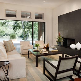 High Contrast Living Room - Lake Austin Residence, Austin, TX 
