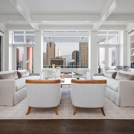 A neutral living space in the city. 