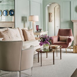 Seating area in a lady's office.