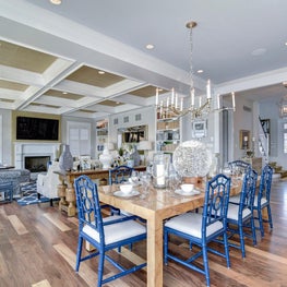 Dining area in a Stone Harbor, NJ spec house