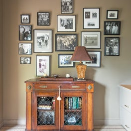 Antique Sideboard and Photo Collage