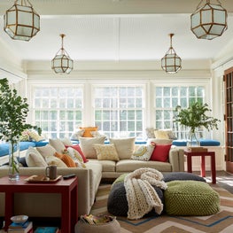 Boston, Brookline Residence, Family Room with custom KRID area rug
