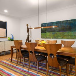 Contemporary Dining Room in a Suburban Condominium