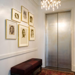 A city penthouse entryway. 