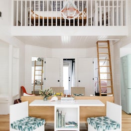 Seaside Cottage - Living Room - Custom Small Space Table + Chairs / Console 