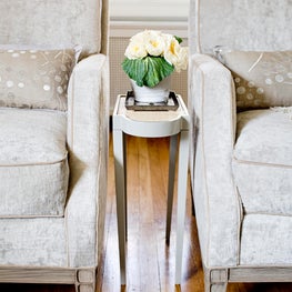 Feminine Living Room in a 1920s Tudor Cottage - Irvington, New York