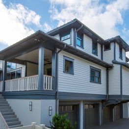 Exterior Rear Elevation with Garages