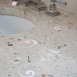 Detail of stone work in Bathroom