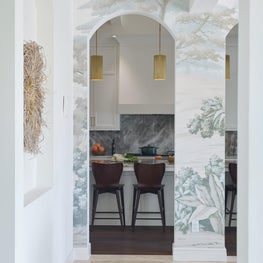 A Mural Framing an Arched Wall