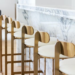 Modern Hollywood Regency Bar