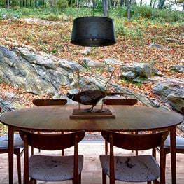 Connecticut Farmhouse, Modern, Dining, Removable Glass Walls