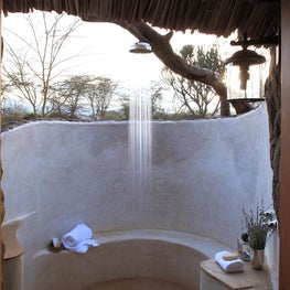 Organic outdoor shower