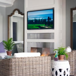 Living Room with Double Mirrors