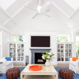 A bright and modern family room. 