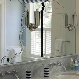 Historic Chestnut Hill Kid's Bathroom with Marble Countertop