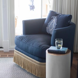 Armchair in a shore house bedroom