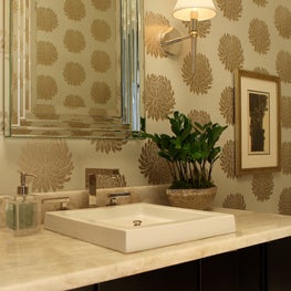 Powder Room with Custom Vanity