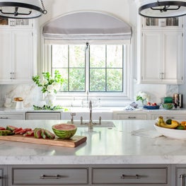 Beautiful quartz countertops are durable for family use but also elegant.