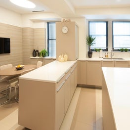 Portfolio: Park Avenue Apartment, Modern, Minimalist Kitchen, Beige and White Palette