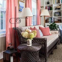 Traditional Maine summer cottage living room