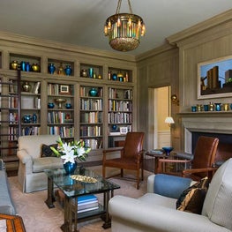 Library, Knollwood Residence, Houston, Texas