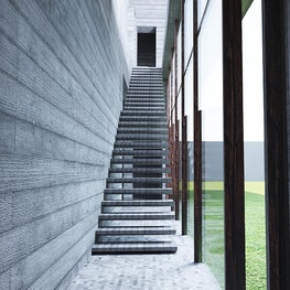 Foothill House Monterrey, Rendering of Staircase