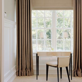 French Deco Dressing table in Westchester Master bath