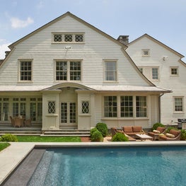 Contemporary Shingle Style Overlooking a Tidal River - Rear