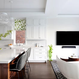 Kitchen & Sitting Room  - white base with a splash of color