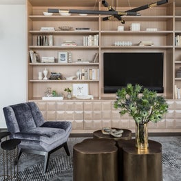 Portfolio: Houston High-Rise, with custom, made-to-measure shelving by El Dorado Woodworks