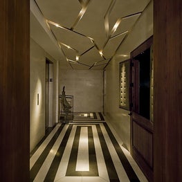 Upstairs Rooftop at the Kimberly Hotel, View of Interior Hallway