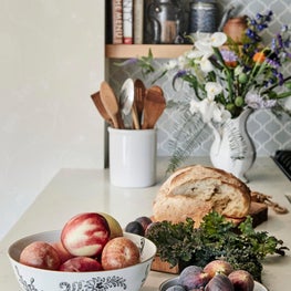 Kitchen Vignette with Open Shelving