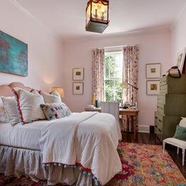 Teenage Girls bedroom with layered florals