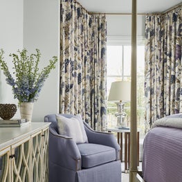 Guest Bedroom with Drapery & Canopy Bed