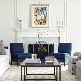 A sophisticated yet family friendly living room. 