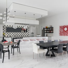 Portfolio: Open-space contemporary dining area at the Friar Tuck home in Houston, TX.